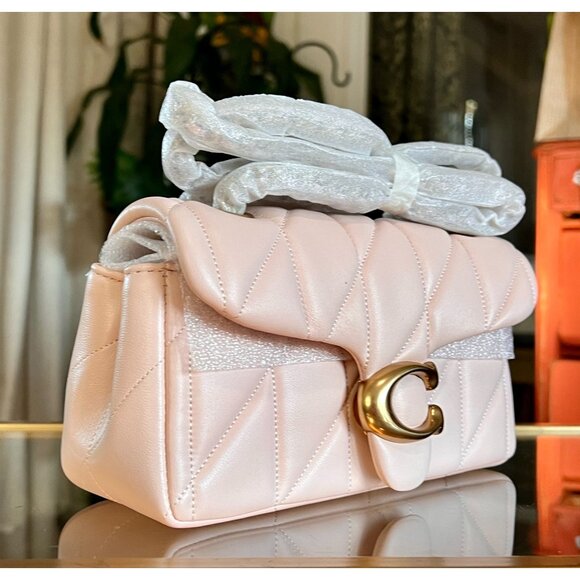 NEW!! Coach Pink Tabby 20 Quilted Leather Shoulder Tabby Handbag - Picture 4 of 9